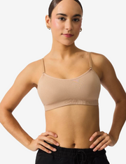 3776W Seamless Clear Back Sweetheart Bandeau Bra