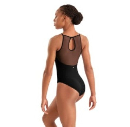 M40006TM Adagio Floral EMB Back Keyhole Leotard