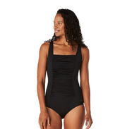 SPEEDO Solid Shirred Tank 10 Blue