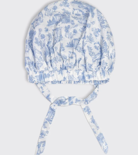 Bridgerton x Kitsch Breathable Satin Bonnet in Garden Toile