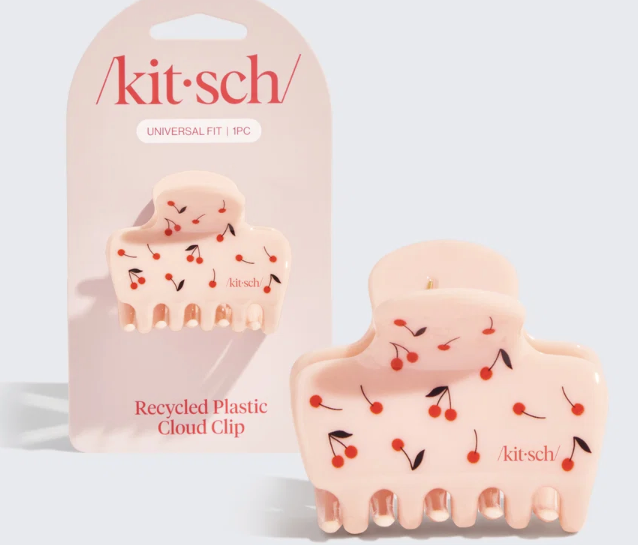 Recycled Plastic Medium Cloud Clip - Cherry Print