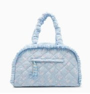 OMG Accessories Quilted Floral Printed Medium Duffle Bag