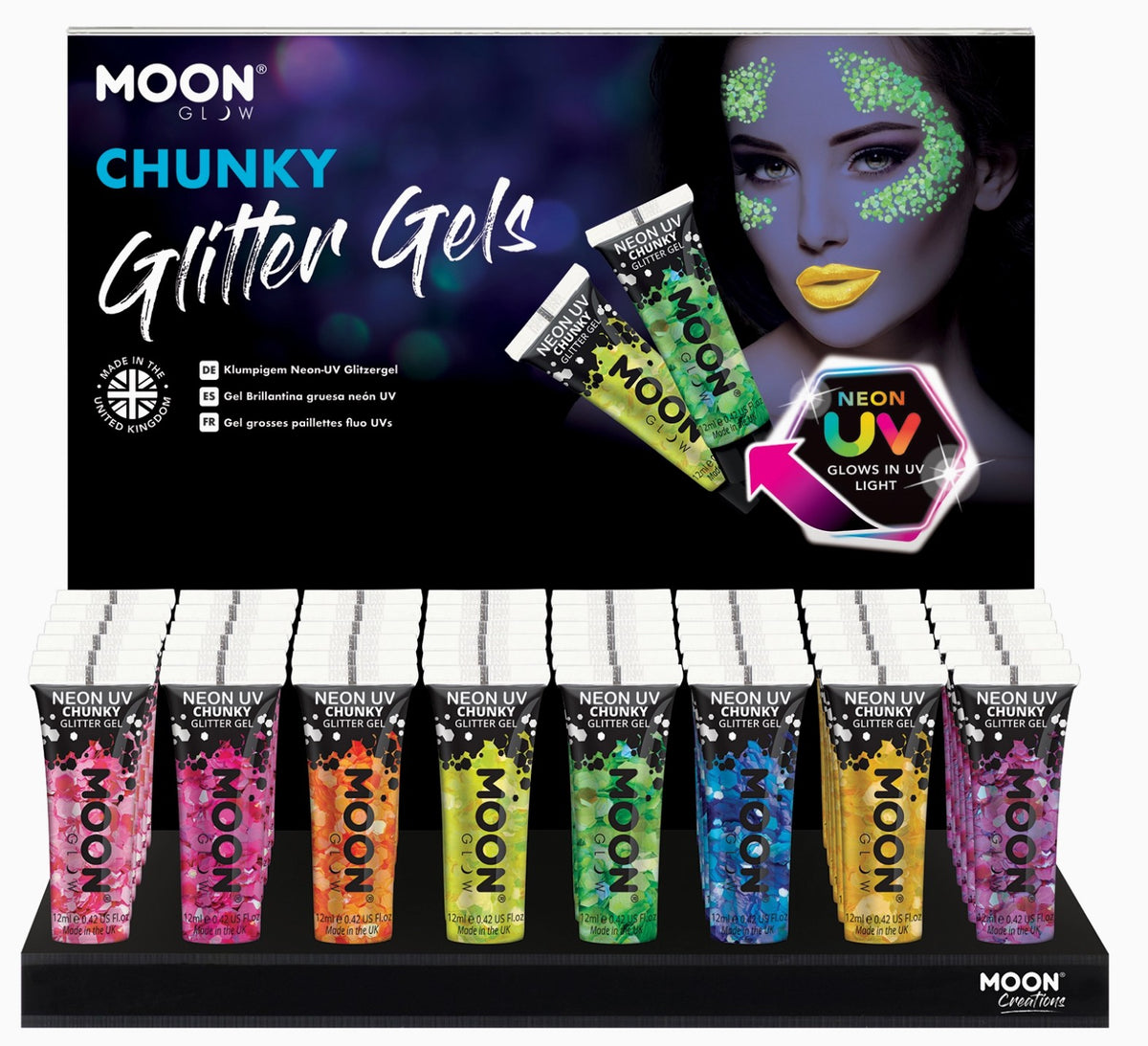 Moon Glow Chunky Glitter Gels Assorted colours