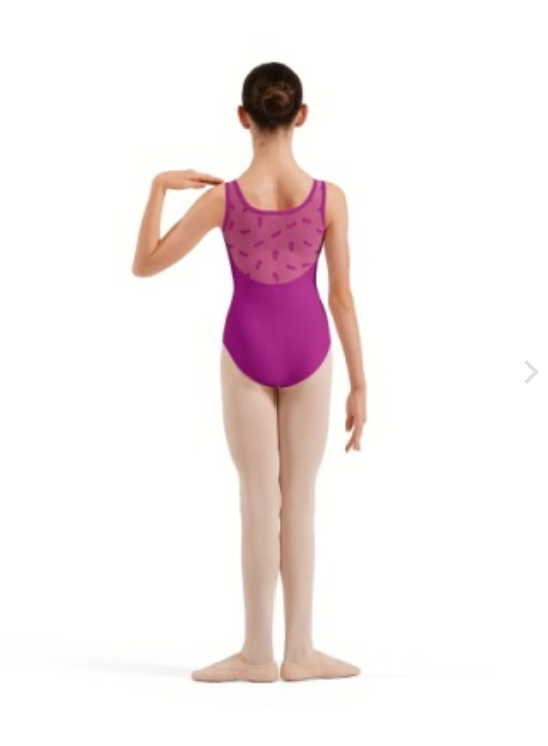 CL50015 Floral Flock Print Tank Leotard