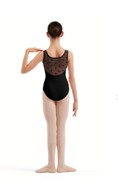 CL50015 Floral Flock Print Tank Leotard