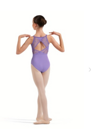 CL70017 Floral Flock Print Cami Leotard