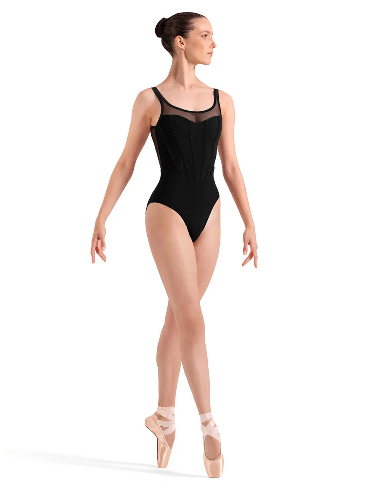 L50013B Opulence Velvet Bind Tank Leotard