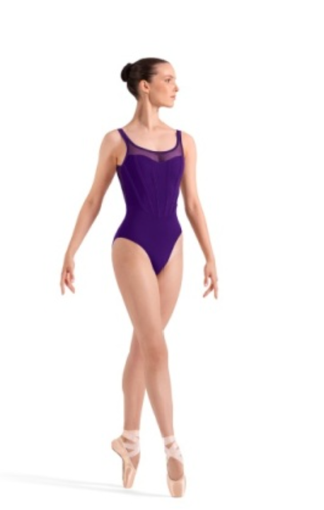 L50013B Opulence Velvet Bind Tank Leotard